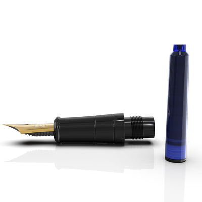 24 Pack Fountain Pen Ink Refills - Set of 24 Black Ink Cartridges - International Standard Size - Length APPR 1.5" - Base Diameter APPR 0.24" - Disposable and Generic